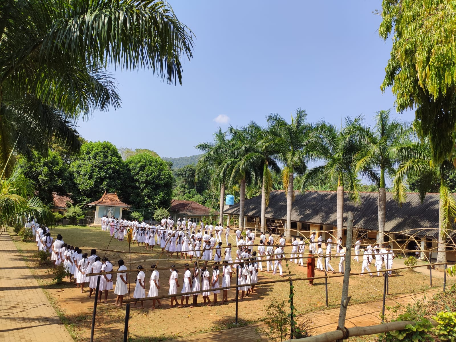 Children participating in a mindfulness activity
